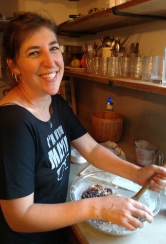 Mayim stirring ingredients