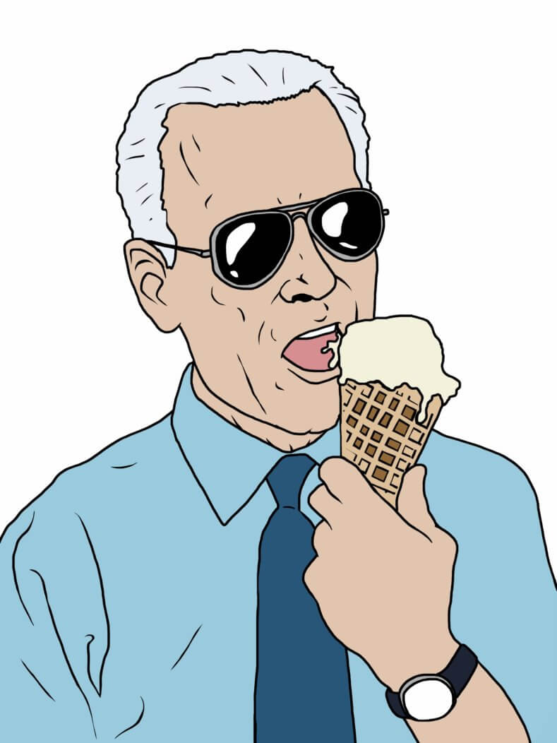 Joe Biden Loves Ice Cream sticker