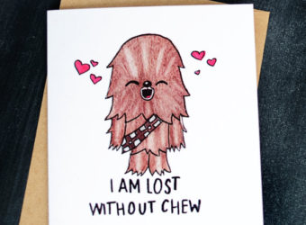 Chewbacca Valentine's Card