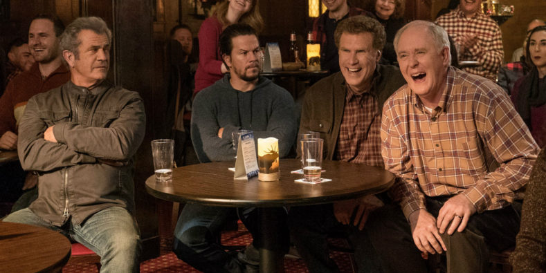 Mel Gibson, Mark Wahlberg, Will Ferrell, and John Lithgow in Daddy's Home 2. Photo courtesy of Paramount Pictures