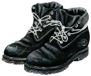 Black boots illustration