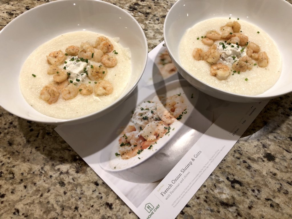 Home Chef French Onion Shrimp and Grits