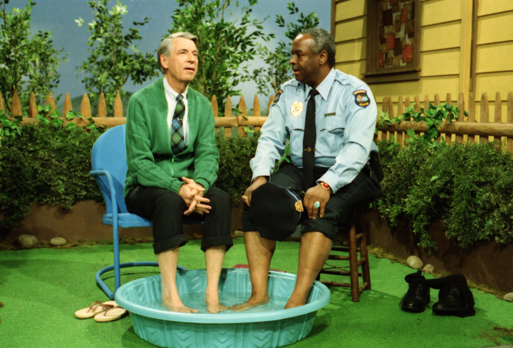 Fred Rogers with Francois Scarborough Clemmons from his show 'Mister Rogers' Neighborhood' in the film, 'Won't You Be My Neighbor?'