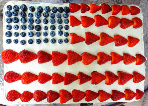 American flag cake