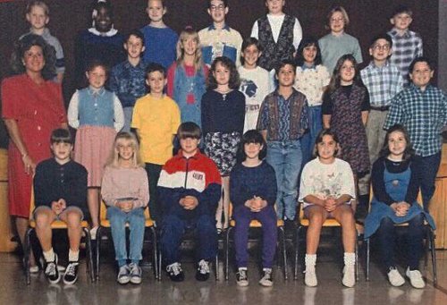 Jagger and her elementary school class