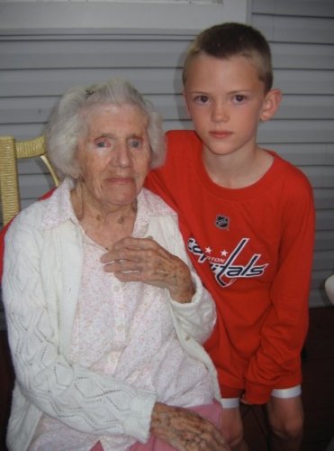 Christina's son Dale with her grandma