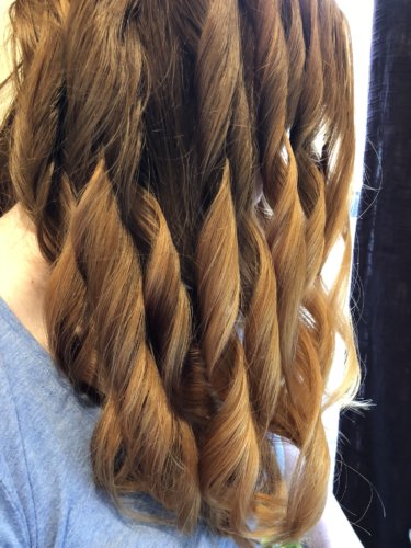 Becca's hair with Instawave
