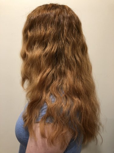 Becca's hair brushed out after Deep Wave