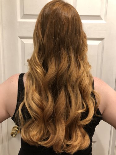 Brushed out curls from regular curling iron