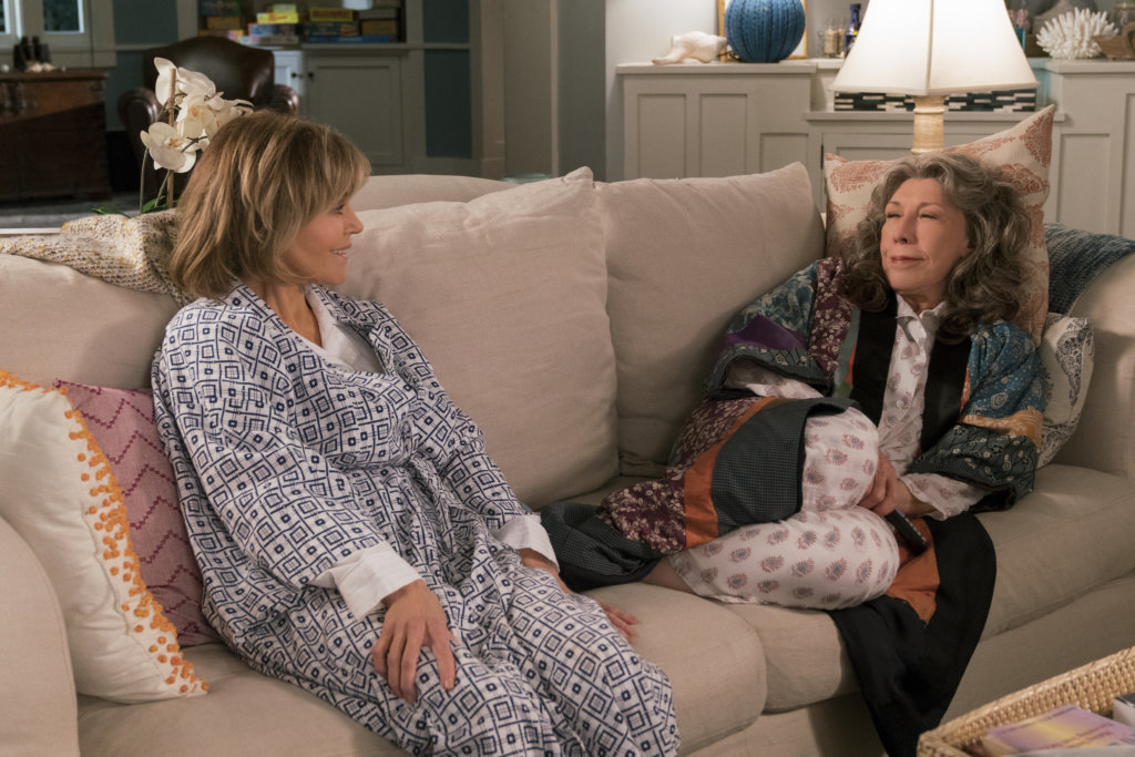 Jane Fonda and Lily Tomlin in Grace and Frankie season 3